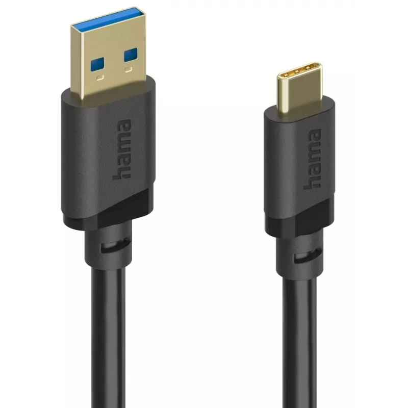 Hama 00202005 USB kabelis USB 3.2 Gen 1 (3.1 Gen 1) 0,75 m USB A USB C melns