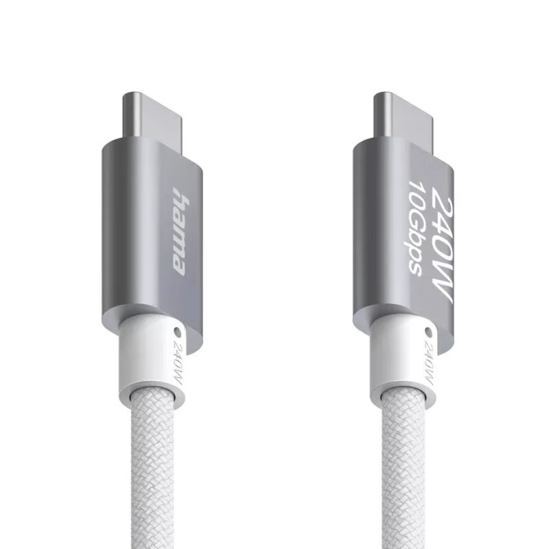 Hama Full-Featured USB kabelis USB 3.2 Gen 2 (3.1 Gen 2) 1.5 m USB C Balts