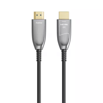 Hama 00202036 HDMI kabelis 15 m HDMI A tips (standarta) melns, pelēks, sudrabains