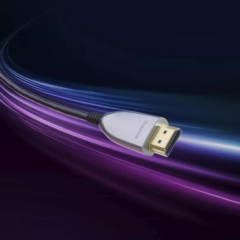 Hama 00202036 HDMI kabelis 15 m HDMI A tips (standarta) melns, pelēks, sudrabains