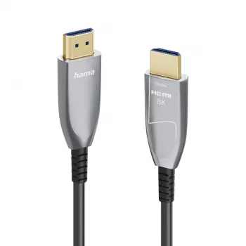 Hama 00202036 HDMI kabelis 20 m HDMI Type A (Standard) Melns, Pelēks, Sudraba