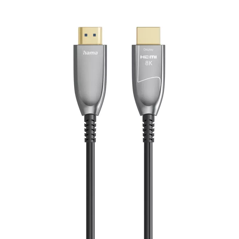 Hama 00202036 HDMI kabelis 20 m HDMI Type A (Standard) Melns, Pelēks, Sudraba