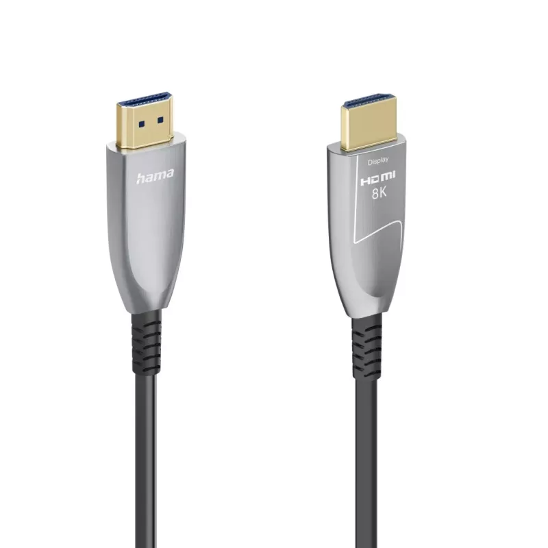 Hama 00202036 HDMI kabelis 20 m HDMI Type A (Standard) Melns, Pelēks, Sudraba