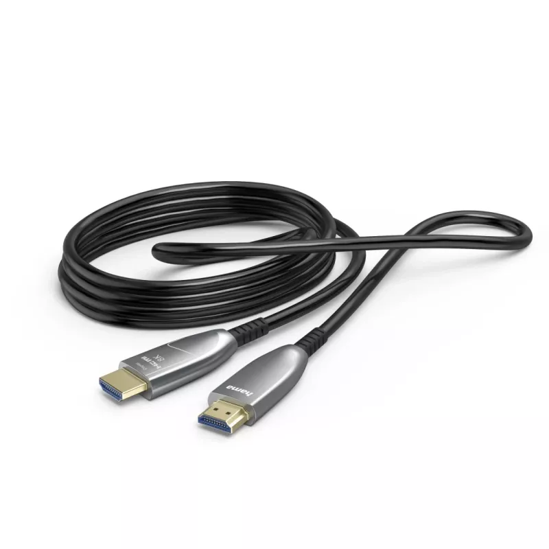 Hama 00202036 HDMI kabelis 20 m HDMI Type A (Standard) Melns, Pelēks, Sudraba