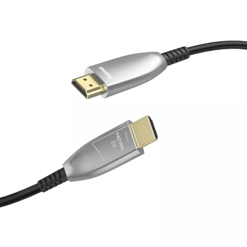 Hama 00202036 HDMI kabelis 20 m HDMI Type A (Standard) Melns, Pelēks, Sudraba