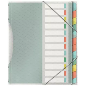 Esselte Colour'Breeze sadalītāju grāmata ar 12 iedalītājiem, daudzkrāsaina, polipropilēns (PP), 266 mm, 20 mm, 370 g, 1 gab.