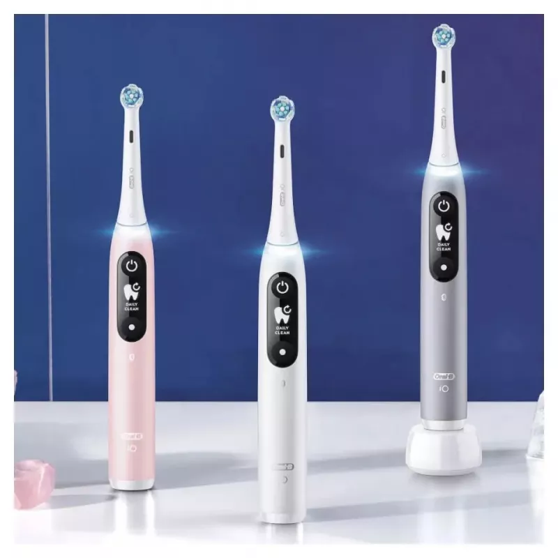 Braun iO Serie 6 pieaugušo vibrējošā zobu birste pelēka