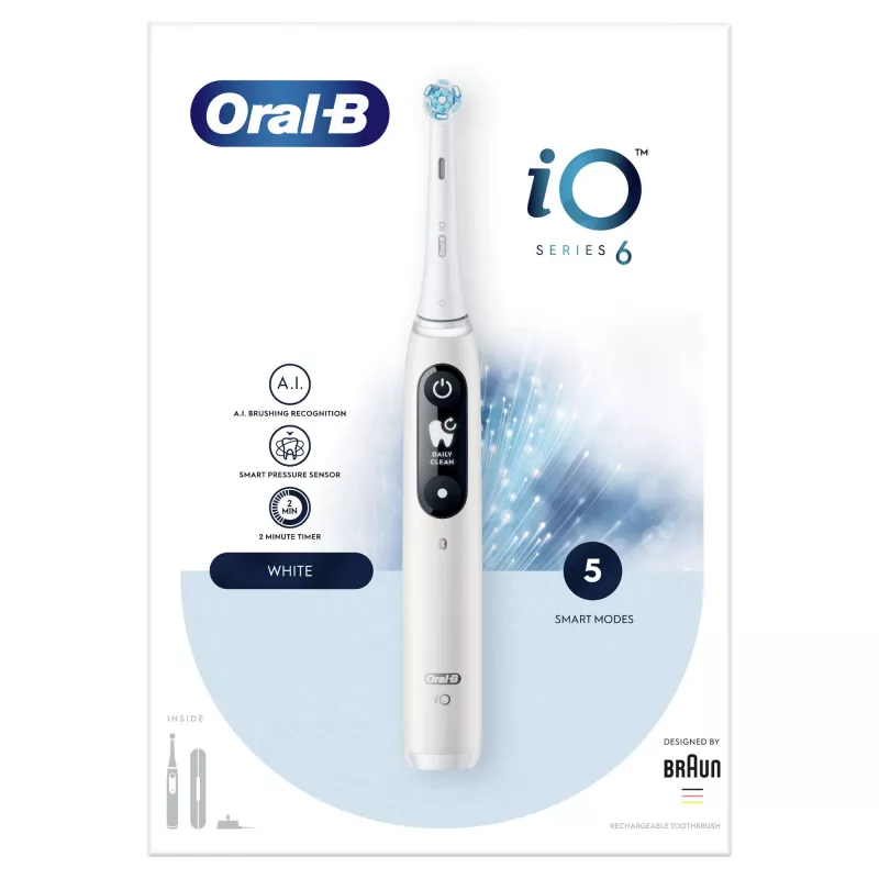 Oral-B iO 80351523 elektriskā zobu birste Pieaugušajiem Vibrējošā zobu birste Melna, Zila