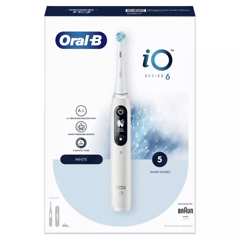 Oral-B iO 80351523 elektriskā zobu birste Pieaugušajiem Vibrējošā zobu birste Melna, Zila