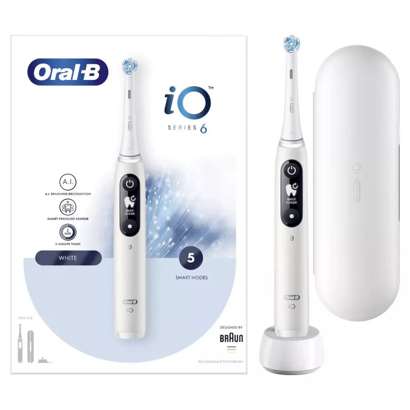 Oral-B iO 80351523 elektriskā zobu birste Pieaugušajiem Vibrējošā zobu birste Melna, Zila