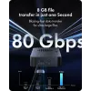 ICY BOX Diamond Case 1980 M.2 NVMe SSD korpuss ar Thunderbolt 5 tehnoloģiju un pārsūtīšanas ātrumu līdz 80 Gbps