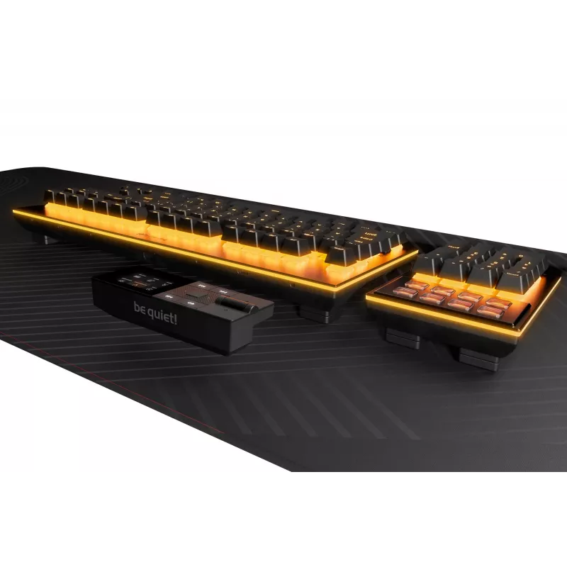 be quiet Dark Mount Silent Linear FR ISO tastatūra Spēlēm USB AZERTY franču melna