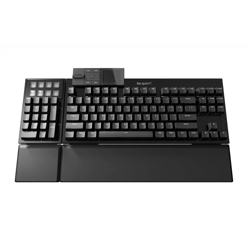 be quiet Dark Mount Silent Linear FR ISO tastatūra Spēlēm USB AZERTY franču melna