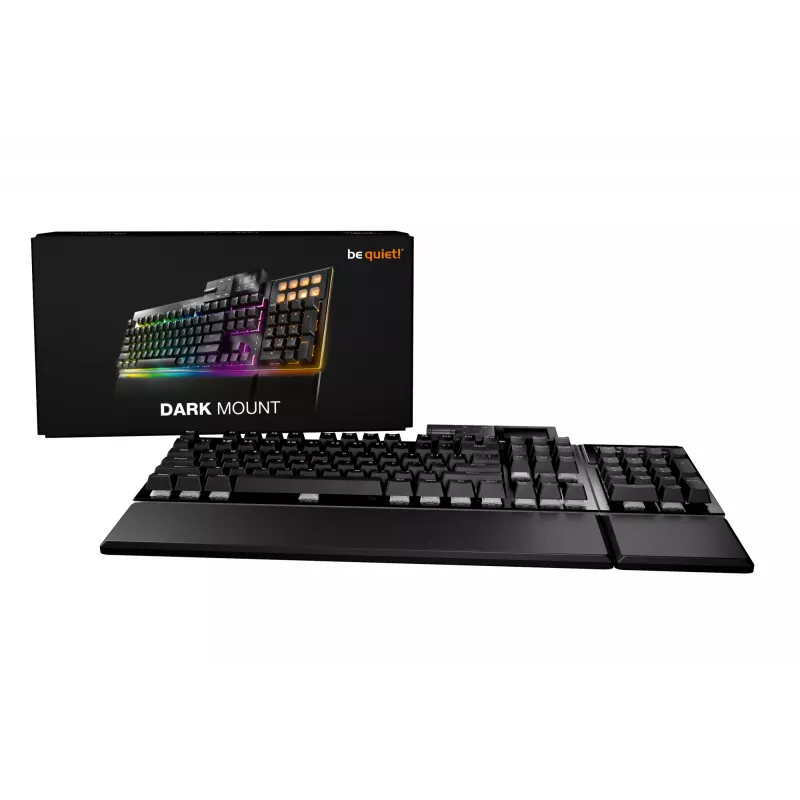 be quiet Dark Mount Silent Linear FR ISO tastatūra Spēlēm USB AZERTY franču melna