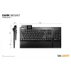 be quiet Dark Mount Silent Linear FR ISO tastatūra Spēlēm USB AZERTY franču melna