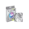 Datora korpusa ventilators MSI MAG F120 ARGB balta — 120 mm, 1300 RPM, hidrauliskais gultnis