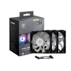 PC korpusa ventilators MSI MAG F120 ARGB x3 — 120 mm, 1300 apgr./min, hidrauliskais gultnis, melns