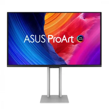 Datora monitors ASUS ProArt PA27UCDMR 67,3 cm (26,5 collas) 3840×2160 4K OLED sudraba krāsā, 0,1 ms, USB 3.2 Gen 2, skaļruņi, VESA