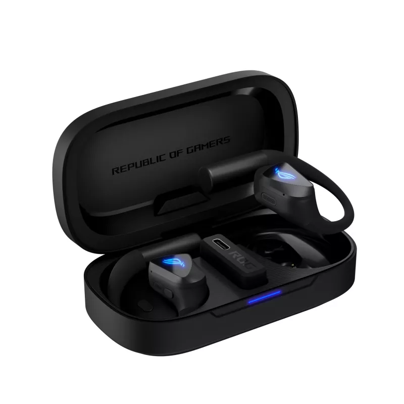 Austiņas ASUS ROG Cetra Open Wireless TWS Bluetooth auss āķis Melns, 20–20000 Hz, 116 g