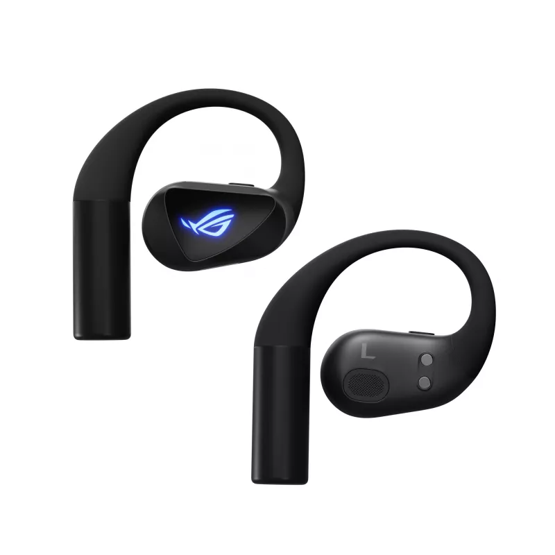Austiņas ASUS ROG Cetra Open Wireless TWS Bluetooth auss āķis Melns, 20–20000 Hz, 116 g