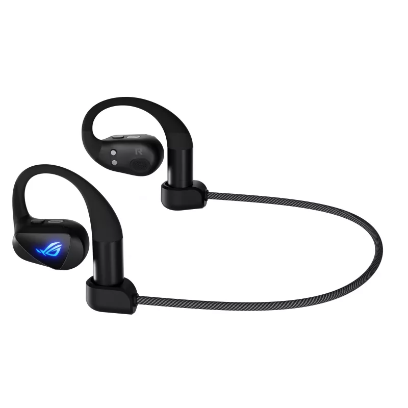 Austiņas ASUS ROG Cetra Open Wireless TWS Bluetooth auss āķis Melns, 20–20000 Hz, 116 g