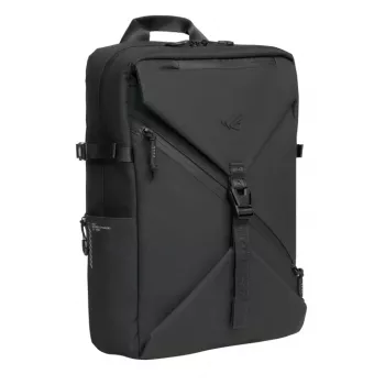 Mugursoma klēpjdatoram ASUS ROG Archer Backpack 16 BP2600 — piemērota 40,6 cm (16 collu) klēpjdatoram, poliesters un āda, melna