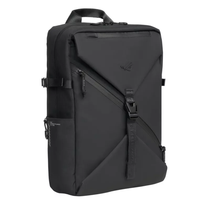 Mugursoma klēpjdatoram ASUS ROG Archer Backpack 16 BP2600 — piemērota 40,6 cm (16 collu) klēpjdatoram, poliesters un āda, melna