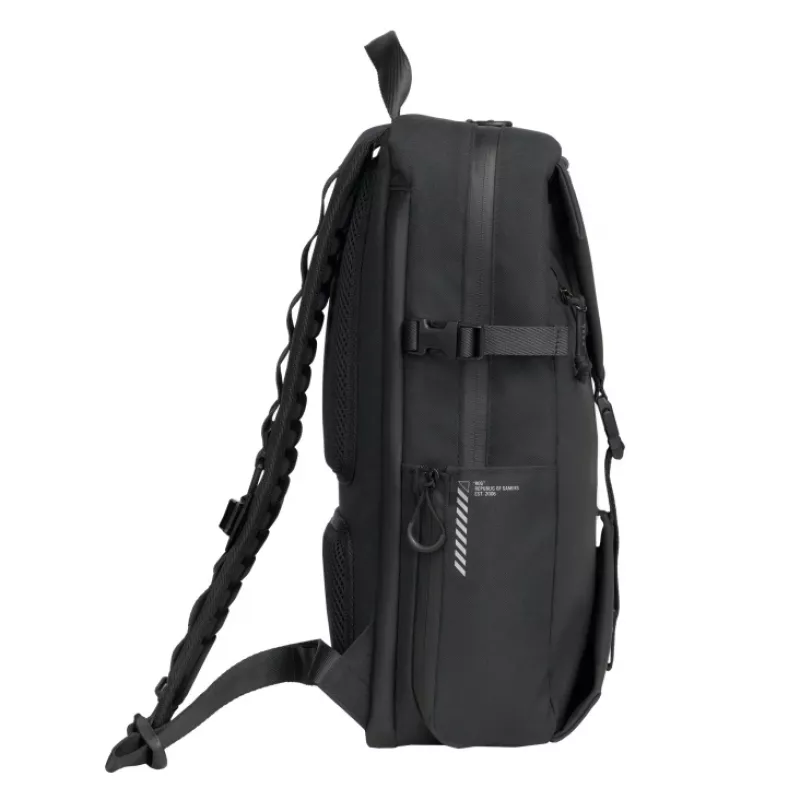 Mugursoma klēpjdatoram ASUS ROG Archer Backpack 16 BP2600 — piemērota 40,6 cm (16 collu) klēpjdatoram, poliesters un āda, melna