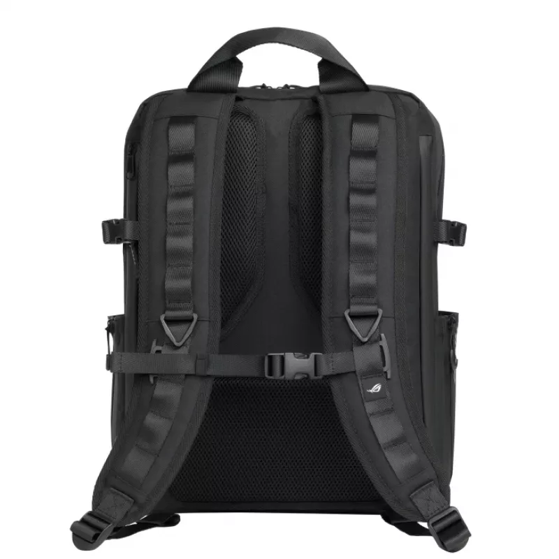Mugursoma klēpjdatoram ASUS ROG Archer Backpack 16 BP2600 — piemērota 40,6 cm (16 collu) klēpjdatoram, poliesters un āda, melna
