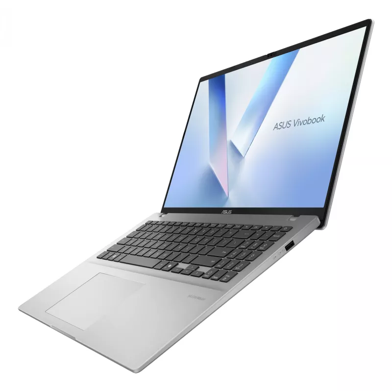 Klēpjdators ASUS Vivobook 16 M1607KA-MB186W — AMD Ryzen AI 5 330, 16 collu WUXGA, 16 GB DDR5, 512 GB SSD, Windows 11 Home, sudraba