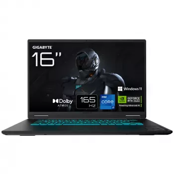 GIGABYTE Gaming A16 CVHI3FR894SH klēpjdators — Intel Core i7-13620H, 16 collu WUXGA, 16 GB DDR5, 1 TB SSD, NVIDIA GeForce RTX 5060, Windows 11 Home