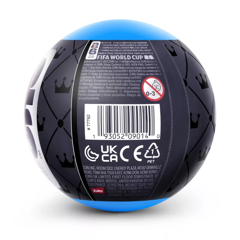 ZURU FIFA WORLD CUP 2026™ Ballers Series 1, 3 gadi, FIFA, melns