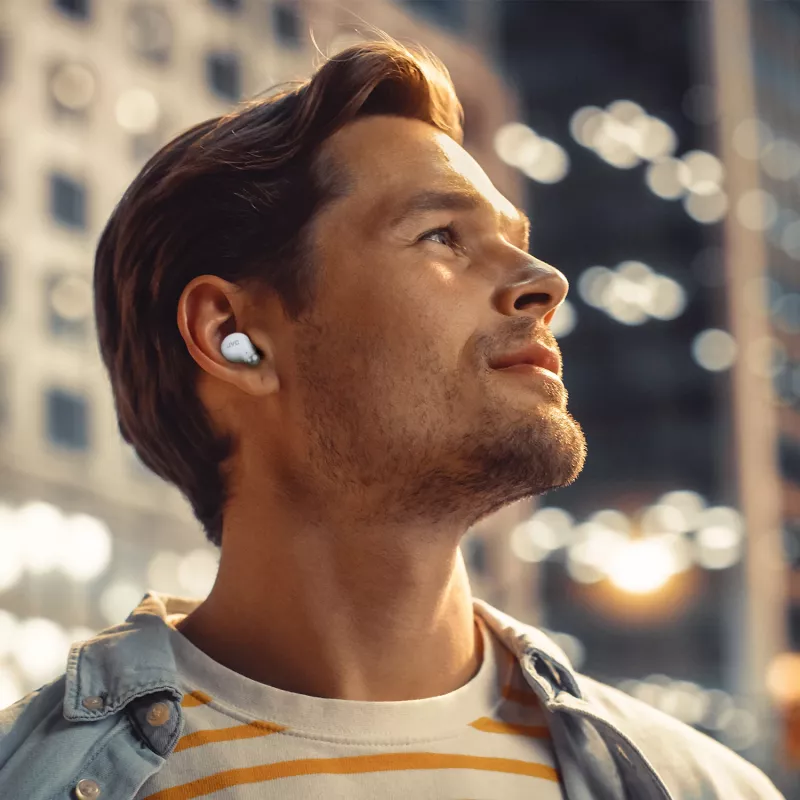 JVC Active Noise Cancelling TWS balts, True Wireless Stereo (TWS), 20 - 20000 Hz, zvaniem/mūzikai, 10.1 g, austiņas, balts
