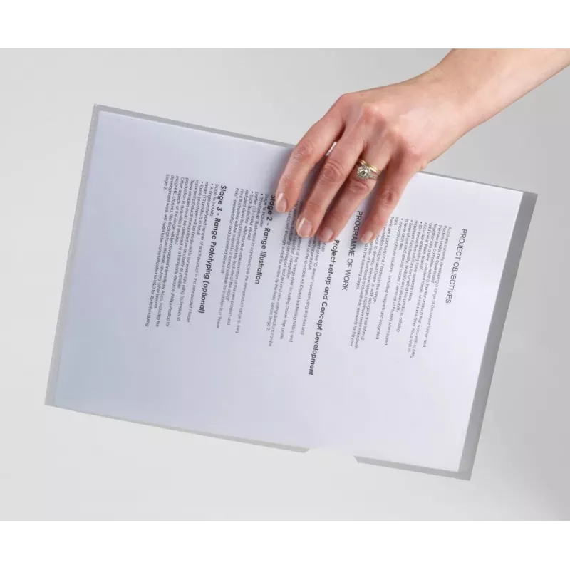 Rexel Anti-Slip A4 Folders Clear (25), Polypropylene (PP), Transparent, 20 sheets, 25 gab.