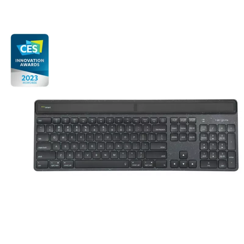 Targus EcoSmart AKB868UK tastatūra Universāla Bluetooth QWERTY UK angļu Melna