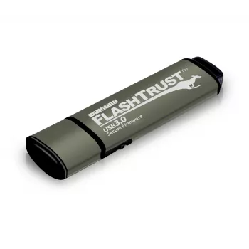 Kanguru FlashTrust™ USB 3.0 16 GB |Drošs zibatmiņas disks| Droša programmaparatūra | Fizisks rakstīšanas aizsardzības slēdzis |Aizsargā pret BadUSB | Atbilst NIST ieviešanas prasībām