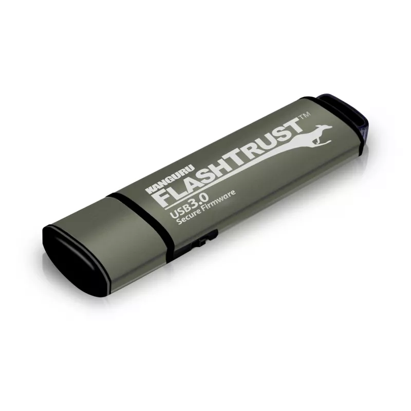 Kanguru FlashTrust™ USB 3.0 16 GB |Drošs zibatmiņas disks| Droša programmaparatūra | Fizisks rakstīšanas aizsardzības slēdzis |Aizsargā pret BadUSB | Atbilst NIST ieviešanas prasībām