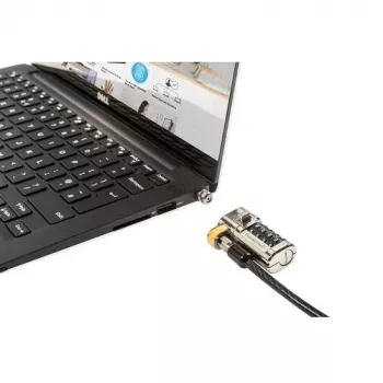 DELL 461-AAEU kabeļa bloķētājs Melns, Nerūsējošais tērauds 1.8 m
