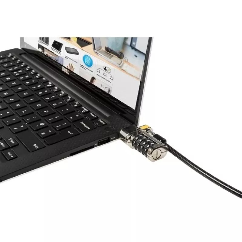 DELL 461-AAEU kabeļa bloķētājs Melns, Nerūsējošais tērauds 1.8 m