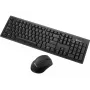 Sandberg Wireless Office DesktopSet INT, bezvadu, RF bezvadu, membrānas, QWERTY, melns, iekļauta pele