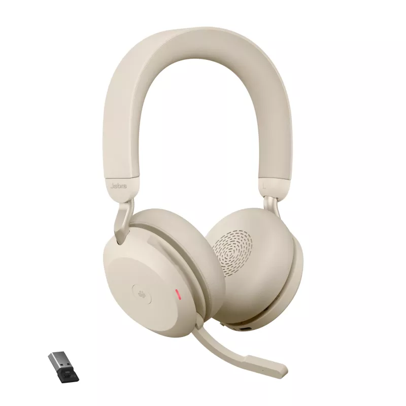 Jabra Evolve2 75 - USB-A MS Teams - bēša, bezvadu, birojs/telefona centrs, 20 - 20000 Hz, 197 g, austiņas, bēša