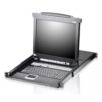 ATEN CL5708N plaukta konsole 48,3 cm (19 collas) 1280 x 1024 pikseļi Melns Metāls, Plastmasa 1U