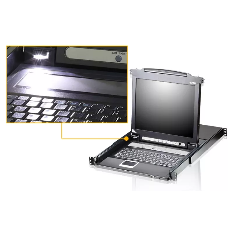 ATEN CL5716M-ATA-2XK06GG statīva konsole 43,2 cm (17 collas) Melna 1U