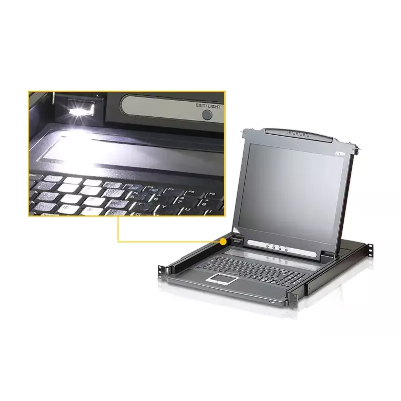 ATEN CL5716M-ATA-2XK06SG plaukta konsole 43,2 cm (17 collu) melna 1U