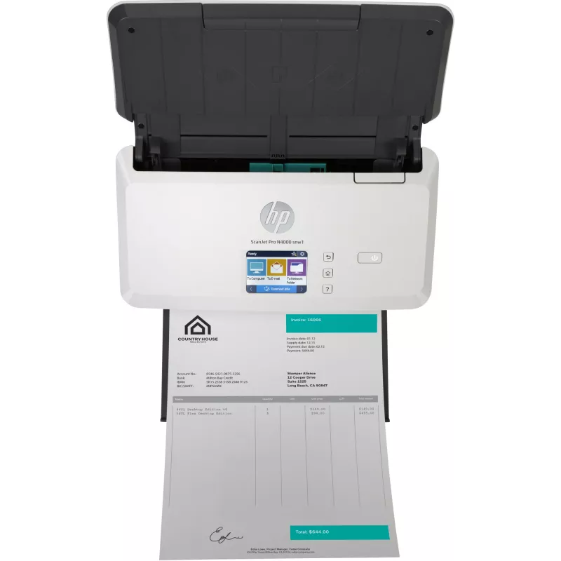 HP ScanJet Pro N4000 snw1 lokšņu padeves skeneris 600 x 600 DPI