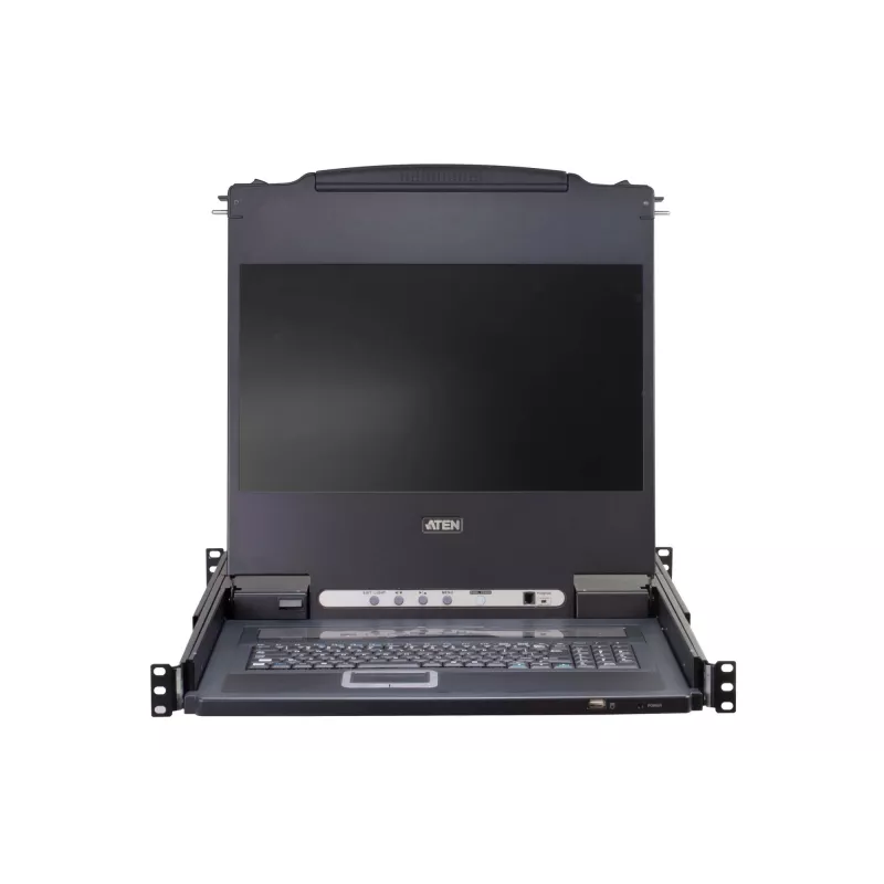 KVM slēdzis ATEN CL5708M Montējams statīvā Melns 1U 17 collu LCD