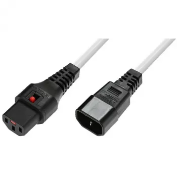 Strāvas vads MicroConnect C13 uz C14 ar IEC bloķēšanas savienotāju, 1 m