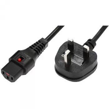 Strāvas vads MicroConnect UK Type G uz IEC C13 kontaktdakšu — tīkla vads datoriem un perifērijas ierīcēm