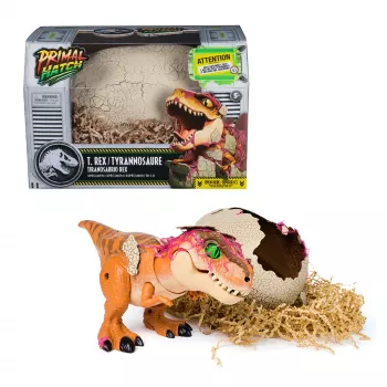 Jurassic World Primal Hatch interaktīvā rotaļlieta dinozaurs un ola, izšķiļ un apmāci savu mazo dino ar vairāk nekā 100 skaņām un reakcijām, bērnu rotaļlietas zēniem un meitenēm no 5 gadu vecuma