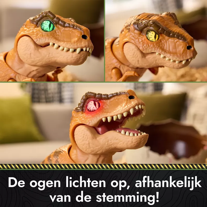 Jurassic World Primal Hatch interaktīvā rotaļlieta dinozaurs un ola, izšķiļ un apmāci savu mazo dino ar vairāk nekā 100 skaņām un reakcijām, bērnu rotaļlietas zēniem un meitenēm no 5 gadu vecuma